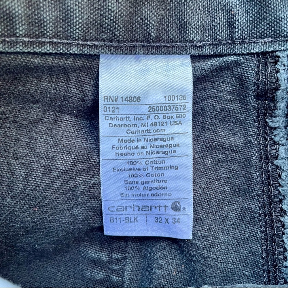 Carhartt Black Duck Canvas Carpenter Pants 32 - image 6